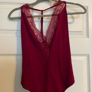 Express burgundy bodysuit